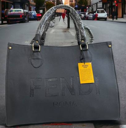 AICollectionHub FENDI SUNSHINE BIG TOTE FULL BLACK BAG Waterproof Multipurpose Bag