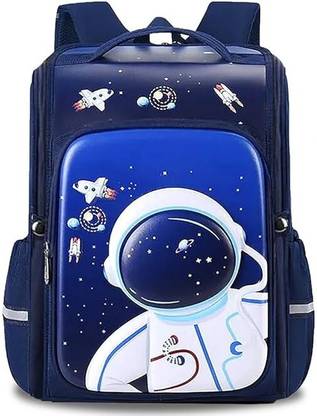 JUSTCRAFT Astronaut Backpack for Kids Boy Stylish School Bags for Boys Kids Waterproof School Bag