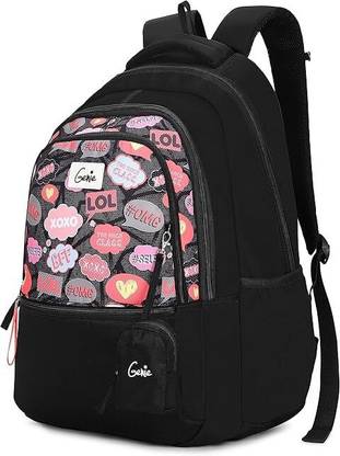 Genie BFF School Bag 36L Black in Color School Bag