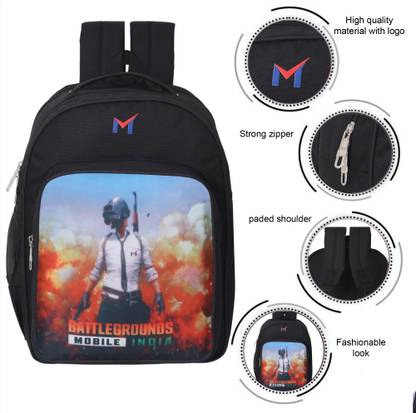 M PUBG SCHOOL Bag big size (4 th std & 8th std) Waterproof Backpack