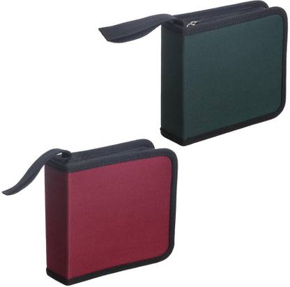 Lyla 2pcs DVD Binder, 40 Discs CD VCD Storage Holder Cover Carrying Case Wallet Album Backpack