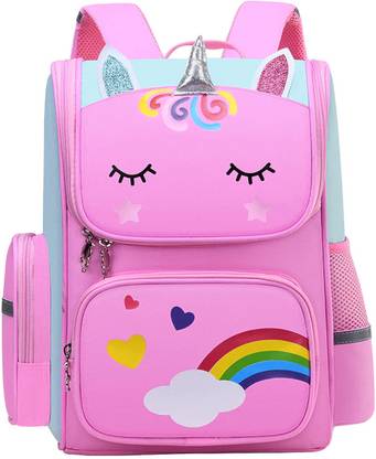 SYGA Schoolbag For Primary School Students,With Cartoon Design (Pink) Waterproof School Bag