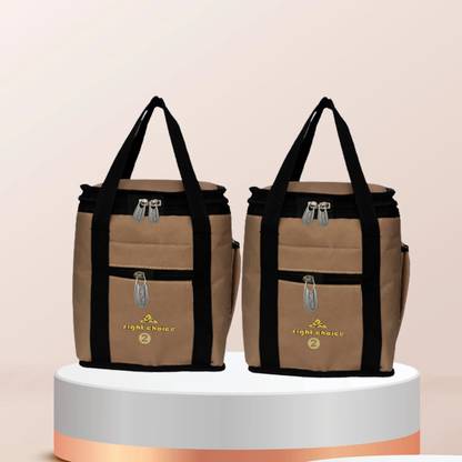 RIGHT CHOICE Combo 2 Offer Lunch Bags Branded Premium Quality Waterproof Lunch Bag