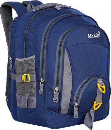 Myron Unisex Laptop Backpack Heavy Duty Durable Class 5th to 10th For College Travel Waterproof School Bag