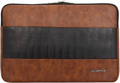 Cosmus Wave Durable PU Laptop Sleeve for upto 15.6 inches - Tan Waterproof Laptop Sleeve/Cover