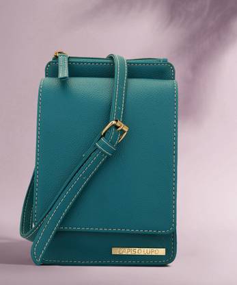 LAPIS O LUPO Czech Women’s Mobile Sling Bag (Tourquise) Sling Bag