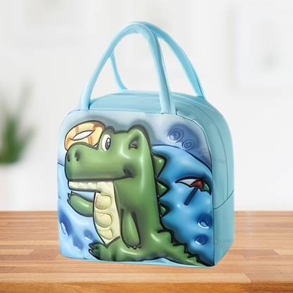 KARBD 3D Print Crocodile Thermal Foil Insulated Lunch Box Bag for Kids Teen Adults Waterproof Lunch Bag