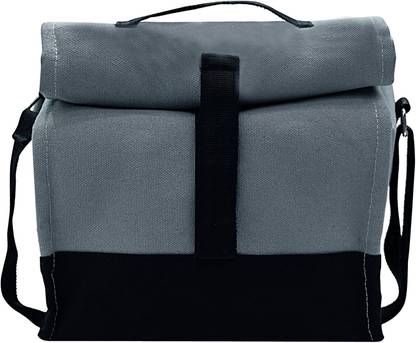 Marine Pearl Thermal Sling Lunch Bag with Bottle Spoon Folk Holder / Seprate Pocket For Spices / Adjustable Height Waterproof Lunch Bag