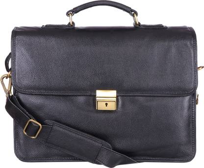 Leatherman Genuine Leather Large 5 Compartment Portfolio Bag With Push Lock (1120A) Waterproof Multipurpose Bag