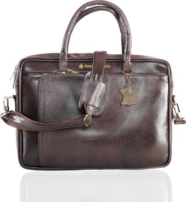 Amorphosis Altermann 100% Genuine Premium Leather 15 inch Mochies 2 Compartment Laptop Bag Messenger Bag