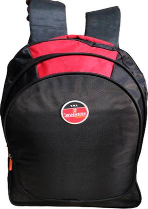 Unicrafts T.W.I The Winners Institute Backpack (Black & Red) School Bag