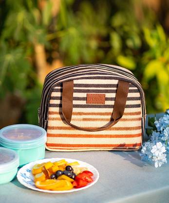 ZOUK Qutub Stripes Lunch Bag Waterproof Lunch Bag