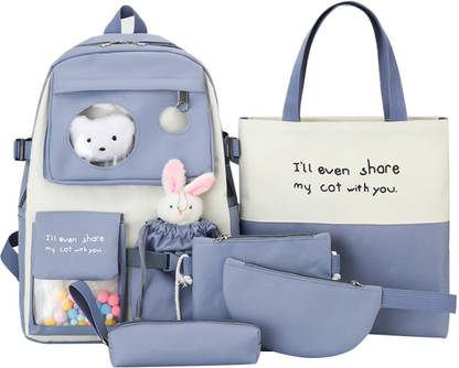 J.Borse - Luxurious Sling Collection Canvas Kawaii Set Schoolbag Shoulder Bag Casual Daypack Bags Set for Student Multipurpose Bag