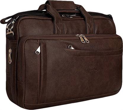 Leatherworld 16 inch Expandable Laptop Office Bag Messenger Bag