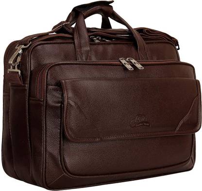 Leatherworld 16 inch Designer Laptop Office Bag Messenger Bag