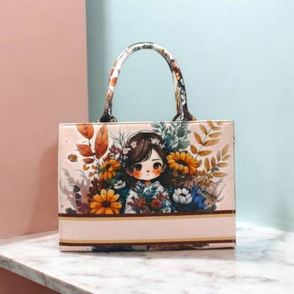 nixastyle Canvas Barbie Doll Leady Tote Bag Shoulder Bag