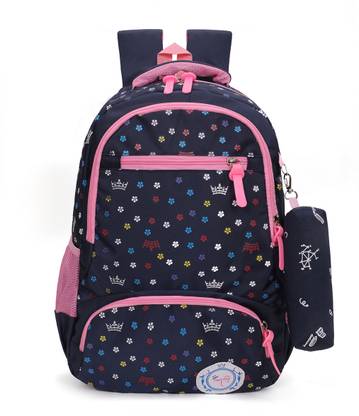 Tinytot SB115_02 School Backpack College Bag Travel Bag with Pencil Pouch 2nd Standard onward Waterproof School Bag