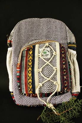 kush kulture Himalayan Hemp Assorted Tribal Large size Bag with String Design Boho Backpack Backpack