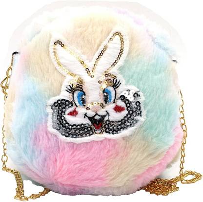 NXSVAA Multicolour Soft Fluffy Fur Sling Bag Shoulder Bag Crossbody Bag For Kids Girl Shoulder Bag