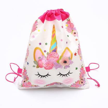USETO Drawstring Bag for Kids (Random Cartoon Design Send) goodie bag string bag kids Waterproof School Bag