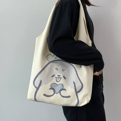 KILLFE Women's Simple Cartoon Graphic Preppy Shoulder Handbag For Women's & girls Shoulder Bag