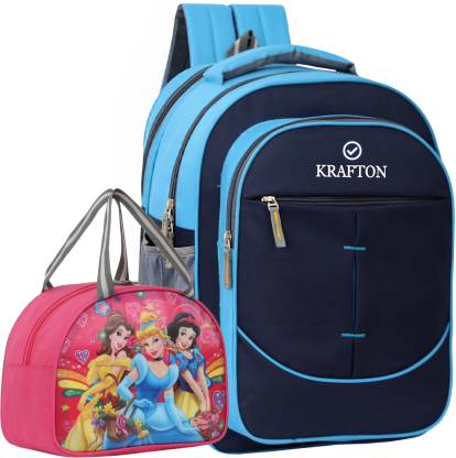 KRAFTON School & Lunch bag combo Waterproof School Bag