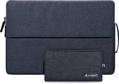 CRALOFT 16 Inch Laptop Sleeve / Slip Case Cover Bag With Charger Pouch (L25_Grey) Laptop Sleeve/Cover