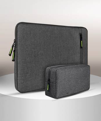 bunchgrows 15.6 Inch Laptop Sleeve / Slip Case Cover Bag With (Grey, 15.6 inch) Waterproof Laptop Sleeve/Cover