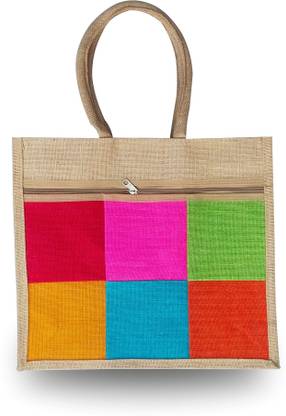 ANWALA MARKA Multicolor jute bag 6 box 6 color (14x16x4) Pack Of 1 Multipurpose Bag