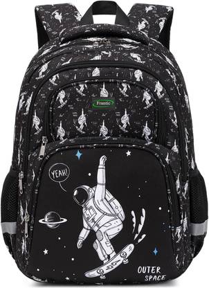 Frantic Polyester Stylish Printed Kids School Bag Waterproof Backpack