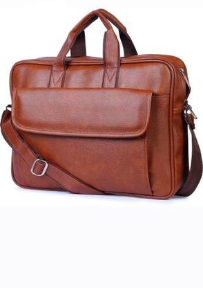 Lynx Craft Men Brown Laptop Messenger Bag - Extra Spacious Waterproof Messenger Bag