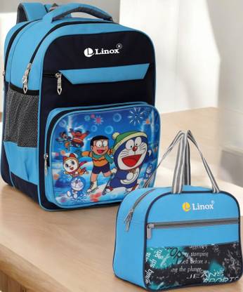 LINOX doraemon School bag with Lunch bag Waterproof School Bag