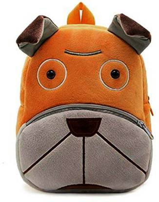 BlingNBeats BROWN DOG Premium Quality Soft Children, Kids, Baby, Velvet Traveling & School Backpack NEW School Bag School Bag