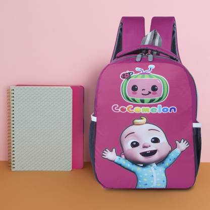 PLEXY COCOMELON DURABLE for Nursery (LKG/UKG/1st Std) Waterproof School Bag