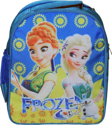 GEEMU Frozen/Elsa Print School Bag & Double Outline Pen (Combo) Waterproof School Bag