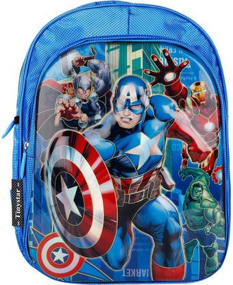 Sarna Kids Avenger Captain America 3D Effect Lightweight Waterproof School Bag