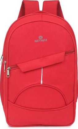 Netwiz Red Spacy Multiuse Bag Comfortable 4th To 12th Class Casual School Bag Waterproof Backpack