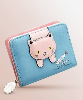 PALAY Small Wallets for Women,Wallet for Women Stylish Latest PU Leather Coins Zipper Pocket Purse for Girls with Rabbit-Shaped Metal Tassels Pendant Purse Multipurpose Bag