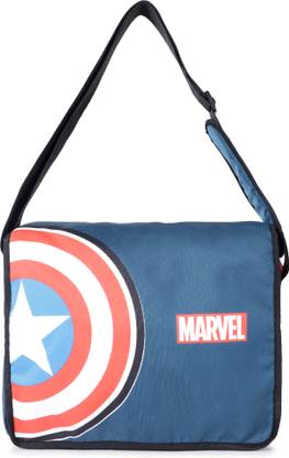 NOVEX Marvel Original Captain America Polyester Messenger Bag with Adjustable Strap Messenger Bag