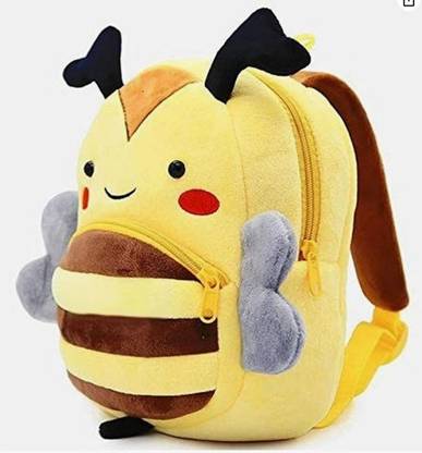 DEEP DAZZLING Toddler School Bag Plush Bag Kids Bag for 2 to 5 year School Bag (Yellow,10 L) Plush Bag