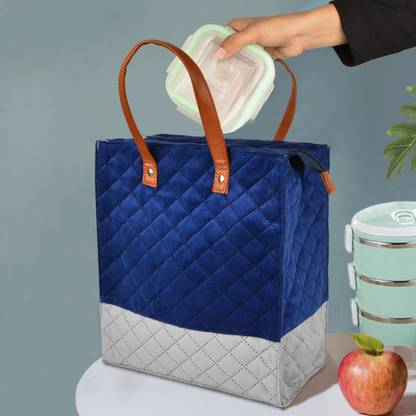 Style My Way Smooth Quilted Velvet Multipurpose Waterproof Lunch Bag
