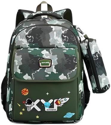 Happykids Stylish Camouflage Kids Backpack Waterproof School Bag