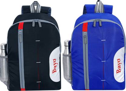 bayo Black & Royal Blue 2pc combo For School Collage Office Tuition & Picnic Backpack Waterproof School Bag