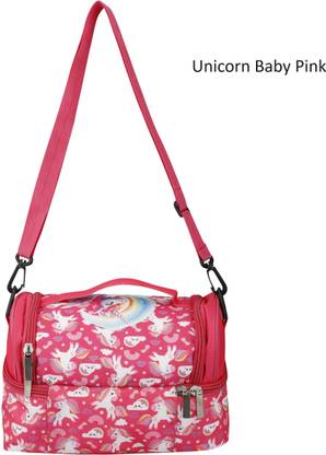 KUNYA 2 Compartment Dual Slot Lunch Bag Double Insulated Tiffin Lunch Bag Waterproof Lunch Bag