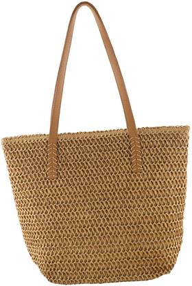 BNF Square Straw Beach Bag Woven Shoulder Bag Bohemian Summer Lady Handbags Light Shoulder Bag