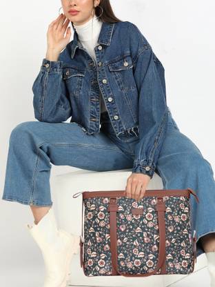 ZOUK Women Handcrafted Blue Kalamkari Women's Office Bag|15.6"Laptop Bag|College Bag Shoulder Bag