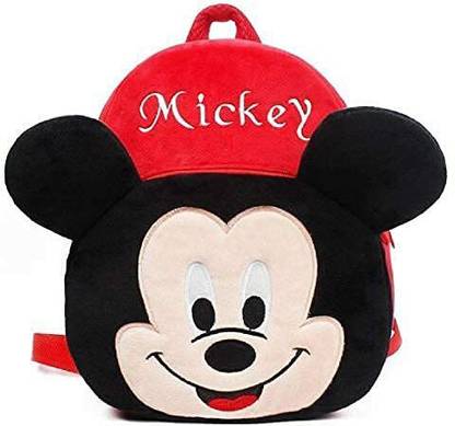 KE Cute Kids Toddler Plush Animal Cartoon Mickey Travel Bag Backpack for Baby(Red Mickey) Waterproof School Bag