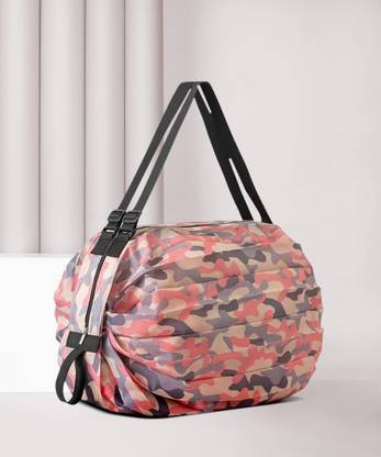 Stockyhut Folding Shopping Bag with Zipper | Nylon Waterproof Travel Luggage Portable Bag Waterproof Multipurpose Bag