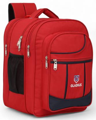 GLADIUS Stylish Red for Boys & Girls of Class 5th - 10th Waterproof School Bag
