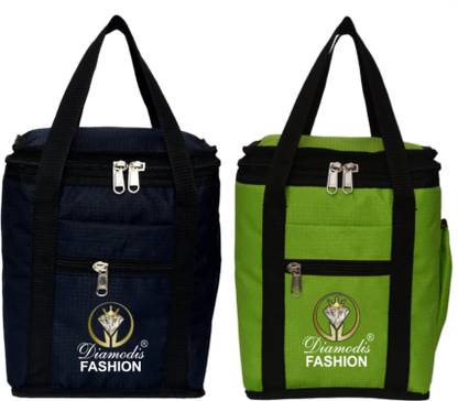 DIAMODIS FASHION All Age Combo 2 Lunch Bags Tiffin Bags Branded Premium Quality 07 School Office Waterproof Lunch Bag